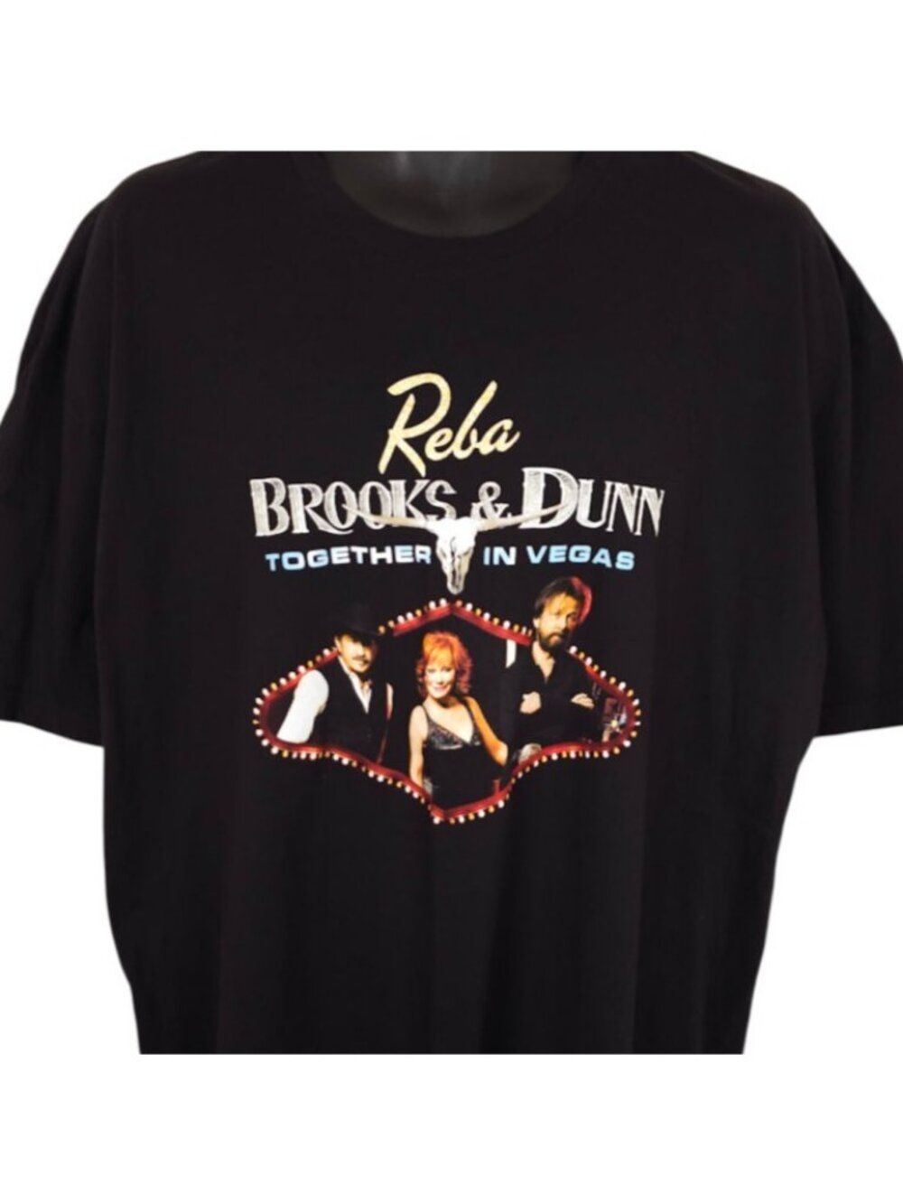 Reba McEntire T Shirt Mens Size 3XL Black Brooks & Dunn Together In Vegas